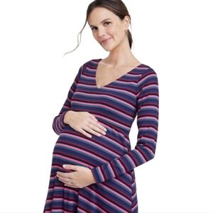 Women's The Nines By Hatch Striped Dress Sz Medium